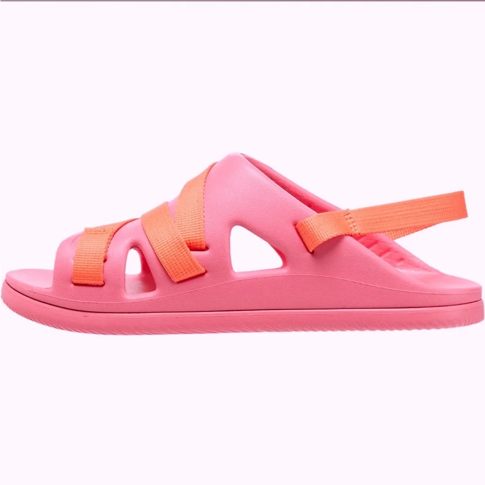 Chaco | Chillos Sport Sandal EVA Kids Girls Rose Pink Coal New 4 Spring Summer - Picture 8 of 15